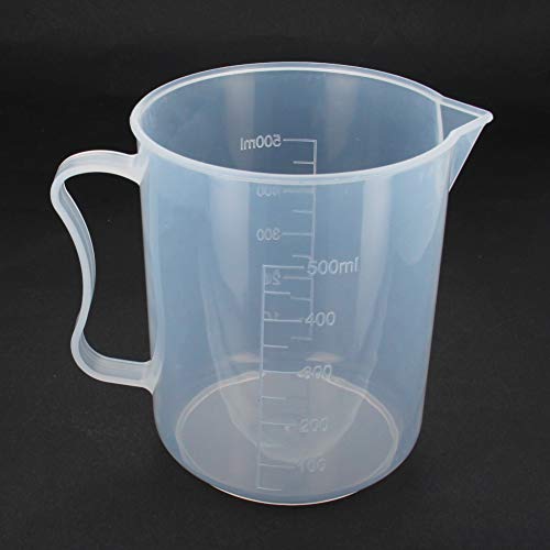 0.5 ליטר פלסטיק מדידת בוגר ערבוב כד לשפוך כוס לערבב צבע מעבדה מטבח נוזלים 3 יחידות