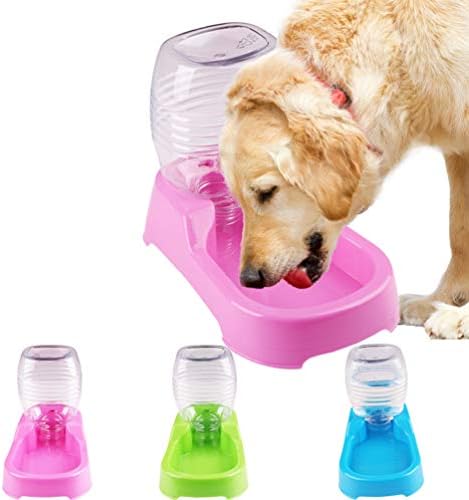 כלב מים מזין, כלב מתקן מים גדול, אוטומטי לחיות מחמד מזון מתקן מים פלסטיק מזון האכלת קערות לכלבים חתולים