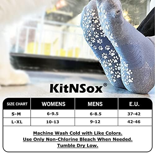 Kitnsox 2 חבילה ללא החלקה גרבי יוגה לגברים נשים, גרבי ריקוד רצפה בבלט יולדות ללא החלקה בבלט בית חולים.