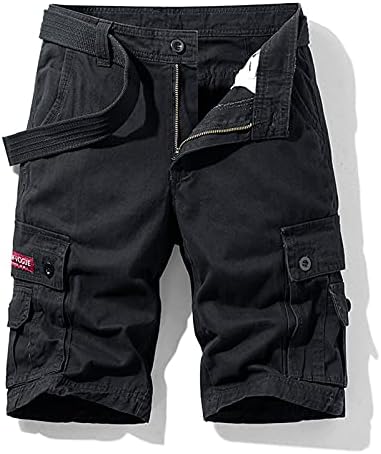 מכנסי מטען קצרים לגברים מכנסי טיול קצרים בכיסי גברים 5 אינץ 'מכנסי קיץ קצרים מכנסיים קצרים