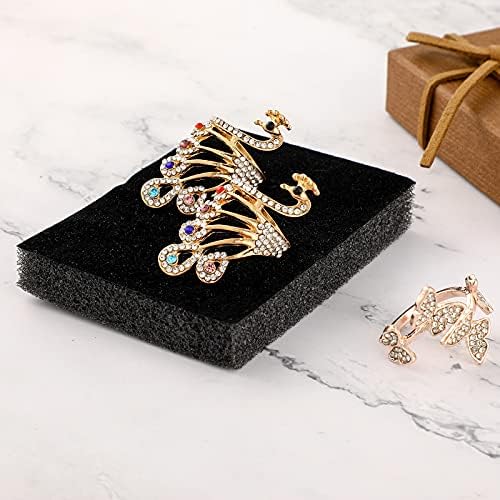 24 חלקים קופסאות מתנה של תכשיטי קרטון, קופסאות מתנה קטנות של תכשיטים חומים עם קשר קשת עור לטבעות, תליונים,