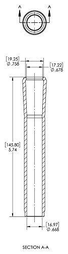 Caplugs ZHB40Q1 צינור פלסטיק מכופף מגביל HB-40, ויניל, כך שיתאים לצינור OD .668 אורך 5.74, שחור