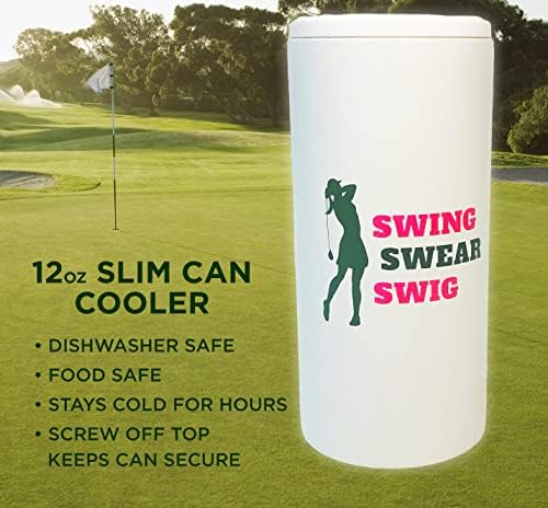 גולף רזה יכול להתקרר יותר לנשים - סטל אל חלד רזה יכול שרוול עבור 12oz - משקאות קלים רזים גבוהים - מתנת גולף