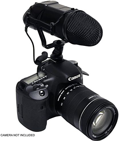 מיקרופון מקצועי של NC דיגיטלי עבור Canon EOS Rebel SL2 עם מאפ רוח חתול מת למערכות יוקרתיות