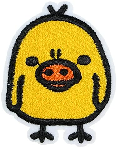 Jpt - ברווז זעיר- מיני צהוב קטן חמוד לילדים ילדים רקום אפליקציה ברזל/תפור על טלאים תג טלאי לוגו חמוד על חלצת