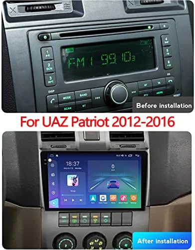 מסך הניווט GPS של juxatech רכב מולטימדיה GPS עבור UAZ Patriot 2012-, אנדרואיד 12 4G WiFi