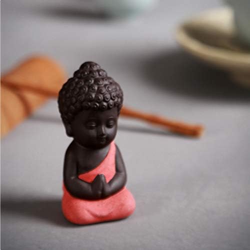 Weiping - חימר סגול סיני זישה תה נזיר חיית מחמד/פסלי בודהה רולאי, קישוט לבית ולמשרד, אביזרי מגש תה קונגפו סט