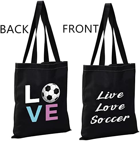 CMNIM Love Soccer Gifts Soccer Lover Gifts Soccer Tote תיק לנשים מתנות לשחקני כדורגל באוהדי קבוצות בנות שימוש