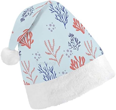 חג המולד סנטה כובע, אלמוגים עיצוב חג המולד חג כובע למבוגרים, יוניסקס נוחות חג המולד כובעי לשנה חדשה