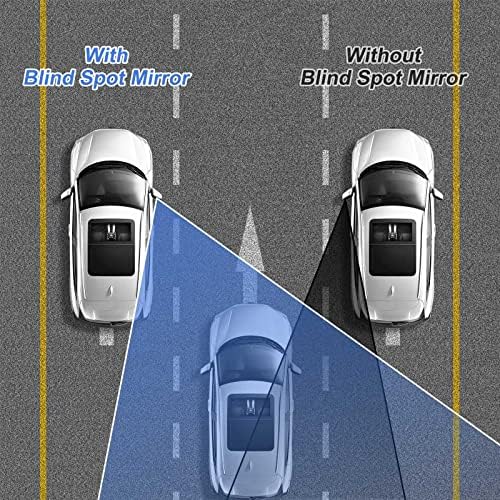 Qiiycce עיוור מראה מכונית, משמשת לצפייה במראה צדדית עיוורת, זווית מתכווננת 2 HD זווית רחבה מראה עגולה קטנה, מתאימה