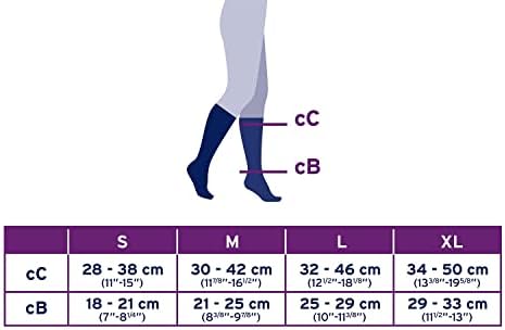 גרביים דחיסה ג ' ובסט סוסופט, 8-15 מ מ כספית, הברך גבוה, מצולע, סגור הבוהן