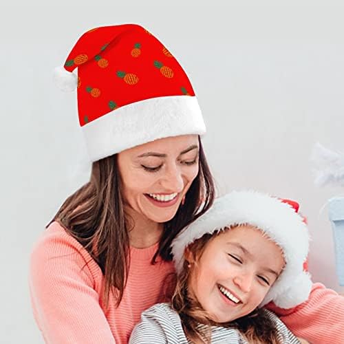 גיאומטרי אננס מצחיק חג המולד כובע סנטה קלאוס כובעי קצר קטיפה עם לבן חפתים עבור חג המולד חג מסיבת אספקת