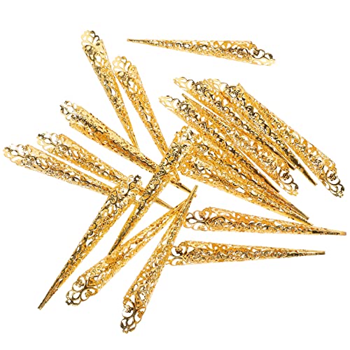 60 יחידות ציפורני בטן זהב גותי כפות זהב טבעות שווא טבעת עתיקה מצרית מפרק ציפורניים קוסלפיי שריון