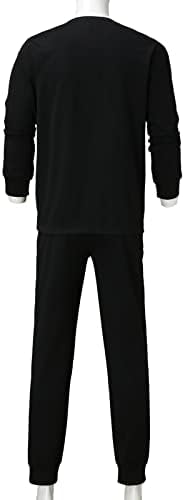 חליפות ג'וג'ר 2 חתיכות לצוות גברים צוואר חולצות שרוול ארוך ומכנסיים מכילים תלבושות גופיות דיג חיצוניות.