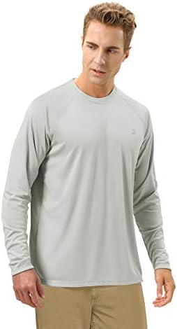 Roadbox Mens upf 50+ UV חולצות הגנה מפני שמש חיצונית חולצת דיג עם שרוול ארוך לטיול שחייה משמר שחייה