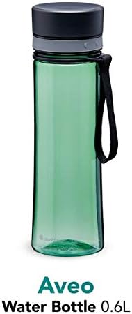ALADDIN AVEO אטום דליפה אטום דליפות בקבוק מים 0.6L בזיליקום ירוק - פתח רחב למילוי קל - ללא BPA - בקבוק