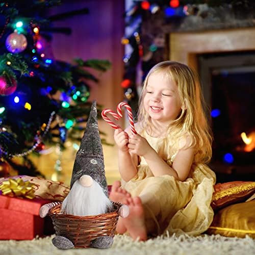 קישוט לחג המולד מספק בובה יצירתית חסרת פנים חמודה עם קישוט בובות סל ממתקים.