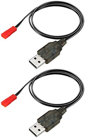 UXCELL 2 PCS JST-2P כבל טעינה USB עבור RC CAR 3.6 V 250MA NI-MH NI-CD סוללה