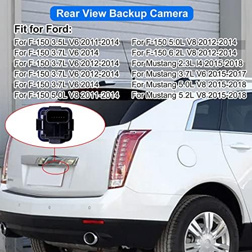 מצלמת גיבוי אחורית של Vorally View, החלפת מצלמת חניה אחורית לשנת 2011 2012 2013 2014 F-150 2015-2018