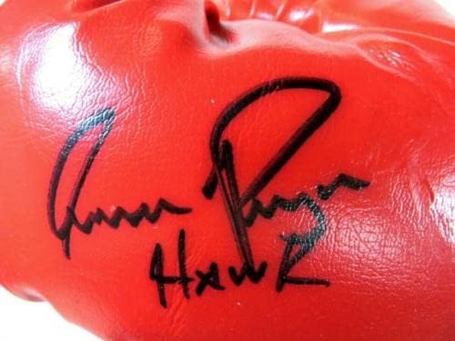 אהרון פריור חתם על כפפת אגרוף עם חתימה הוק עם כתובת פ. ס. א. ק. 29336-כפפות אגרוף עם חתימה