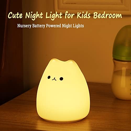 מנורת חתול חמודה, מנורת לילה לחדר שינה לבנות, מנורת קיטי מתנות יום הולדת לילדים בייבי לפעוטות