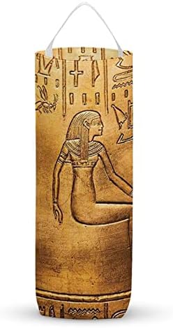 מצרי אוסף מצרי עתיקות אמנות מכולת תיק רחיץ ארגונית מכשירי עם תליית לולאה לאחסון קניות אשפה שקיות
