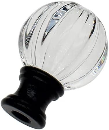 כדורי קריסטל מנורת עיטורים כדור מנורת עיטורים כובע ידית למעלה עיטורים עבור מנורות עם שחור סגסוגת בסיס עבור