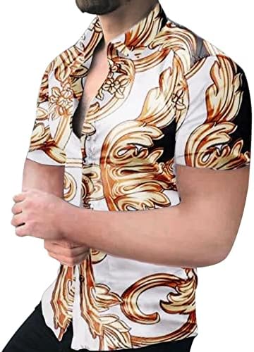 XXBR 2022 חולצות גברים חדשות, מעצב קיץ כפתור שרוול קצר למטה מטה-דיו-דיו גרפי מודפס חולצות הוואי
