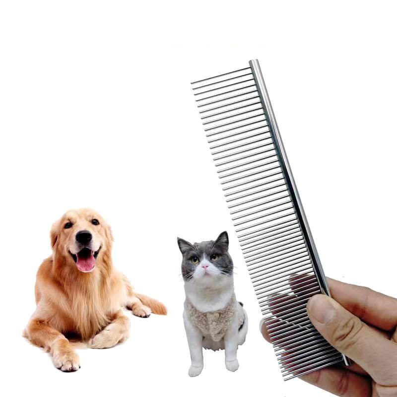 7.4 סנטימטרים כלב חתול שיער מסרק-נירוסטה שיניים לחיות מחמד טיפוח כלי להסרת סבכים וקשרים,פרווה מגרפה עבור