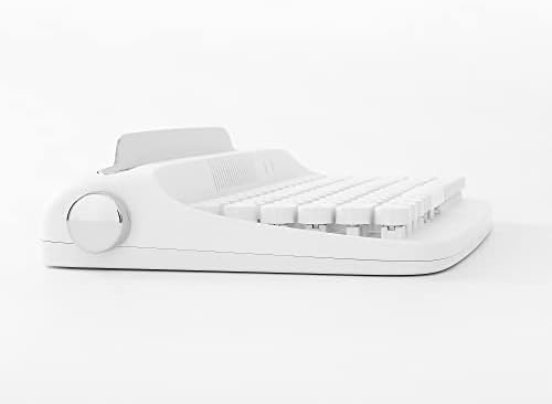 יונזי אקטו ב303 רטרו מקלדת מכונת כתיבה בלוטות', מחצלת שולחן טופוגרפית לבנה