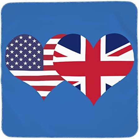 דגל אמריקאי ודגל בריטי שמיכה לתינוקות מקבלת שמיכה לעטיפת כיסוי חוט -יילוד של תינוקות