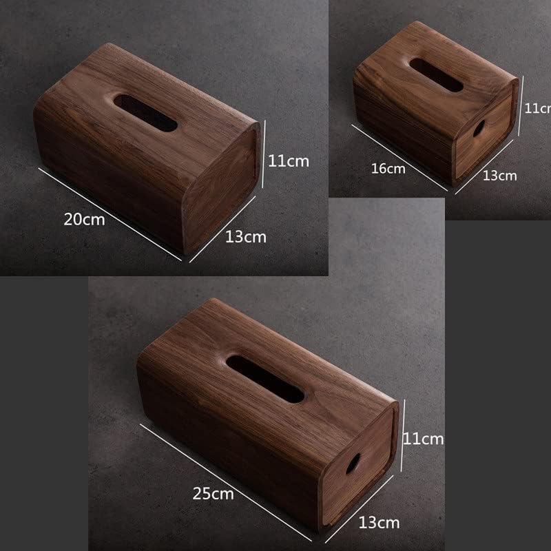 ZCMEB APANESE בסגנון APANESE שחור אלון אלון קופסת רקמות מעץ מלא רקמות מלבניות קופסת אחסון בית שולחן