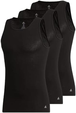 Adidas Mens Stallic Comfort Tank Shightshirts, שחור/שחור, X-Garge US