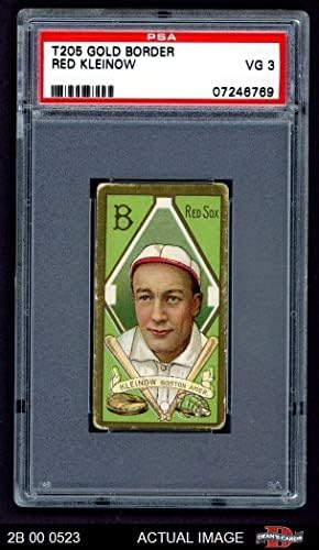 1911 T205 Red Kleinow Red Sox PSA 3 - VG 2B 00 0523 - כרטיסי בייסבול