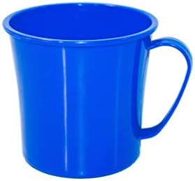 Balikiti LLC ספל קפה, ספל תה, ספל מרק, ספל כחול, פלסטיק מיקרוגל, 20 אונקיות, 615 מל ספל גדול, ספל