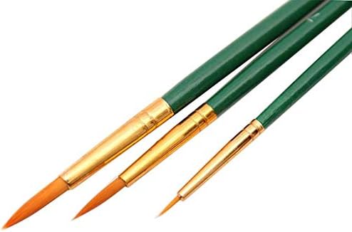 CLGZS 3 יחידות צבע מברשות צבע קו עט עץ ניילון מברשות שיער