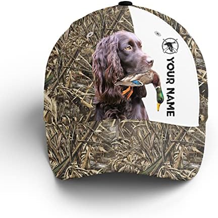 כלב בויקין כלב כובעים בהתאמה אישית לגברים נשים, ציד ברווז מודפס, מתנות ציד בייסבול בהתאמה אישית מולטי -צבעוני