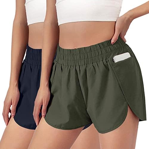 מכנסיים קצרים מזדמנים לנשים בקיץ נוח טרקלין צבעוני טהור מכנסי חוף קצרים רחבים מותניים גדולים מכנסיים