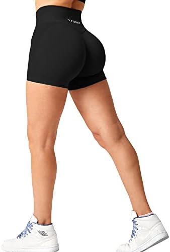 מכנסי אימון של יאוריאו סקרנץ 'מכנסי אימון קצרים 3.5 אינץ' חלקה V המותניים המותניים ספורט מגבר מכנסיים