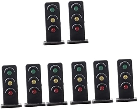 8 יחידות סימולציה עבור חצייה אורות פריסת סימנים זוהר חול אות תנועה ילדים שולחן אותות דקורטיבי רכבת