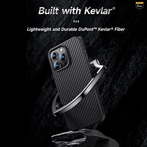 מארז מגנטי של סיבים ארמידים של ארמיד לאייפון 14 Pro, בנוי עם דופונט Kevlar התואם למגספה, מגנת
