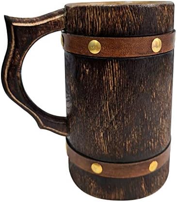 אספנות לקנות מימי הביניים בהשראת עתיק עץ באר ספל עץ קנקן קפה שטיין השושבינים מתנת רעיון ידידותית לסביבה