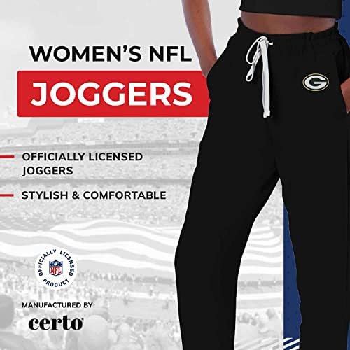 מכנסי ג'וג'ר שלב NFL של Certo לנשים עם שרוך ומותניים אלסטיות