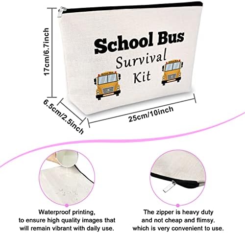 בית ספר אוטובוס נהג הערכה מתנה איפור תיק יום הולדת מתנה עבור אוטובוס נהג תודה לך מתנה לנשים קוסמטי