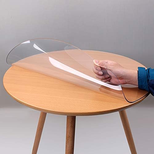 שולחן AWSAD מכסה כרית גומי חלקית ושטוחה כרית גומי עגול שולחן קפה מחצלת אין צורך לשטוף זכוכית רכה אטומה למים בשמן