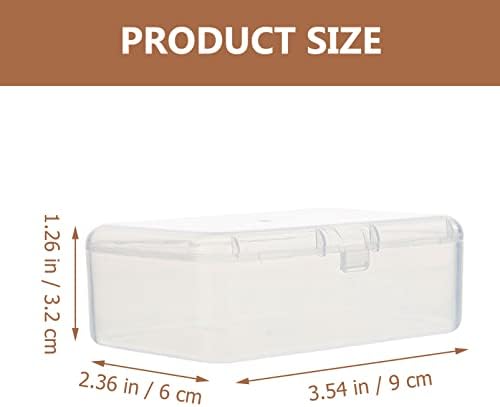 Ganazono 6 PCS מחזיק QTIP ברור כותנה קופסת ספוגית קופסת שיניים מארז חוט דנטלי QTIP מיכל אמבטיה מיכל יהירות מארגן