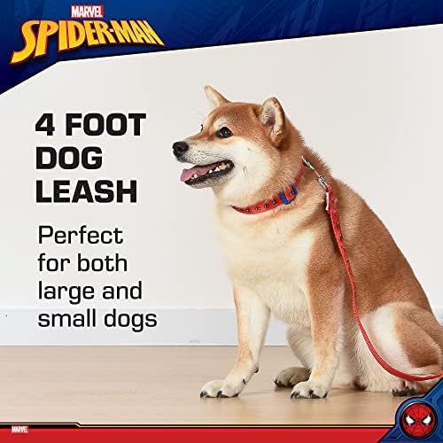 מארוול קומיקס ספיידרמן 4 רגל כלב רצועה / חמוד ספיידרמן לוגו כלב רצועה בקלות מתחבר לכל כלב צווארון