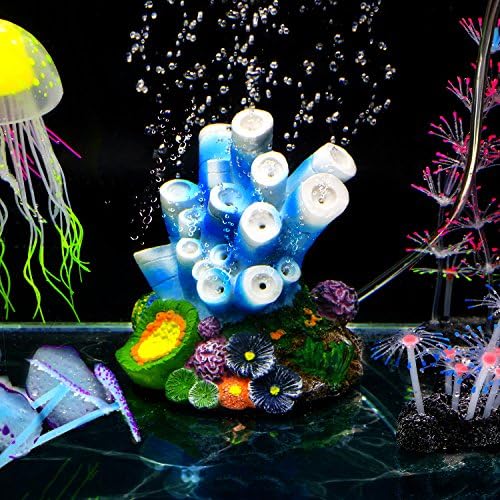 עיצוב אקווריום אוויר בועת אבן כחולה אלמוגים כוכבי אלמוגים משאבת חמצן מלאכת שרף למלאכה לקישוט קישוט