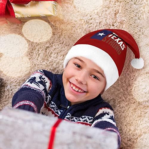 טקסס חזק קטיפה חג המולד כובע שובב ונחמד סנטה כובעי עם קטיפה ברים ונוחות אוניית חג המולד קישוט