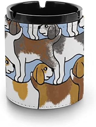 מגשי אפר אופנתיים של עור כלבים חמוד לעיצוב משרד ביתי סיגרים